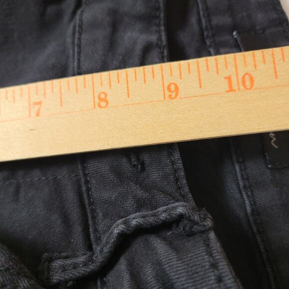 Kancan Women's Black Denim Colored Jeans Rip Straight Leg Mid Rise 5 Pocket 29 - Picture 5 of 15